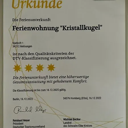 Apartamento Kristallkugel Melsungen